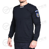 Tricou Maneca Lunga Bleumarin Black Iris Jandarmeria (100% Bumbac, inscriptionat la baza gatului)